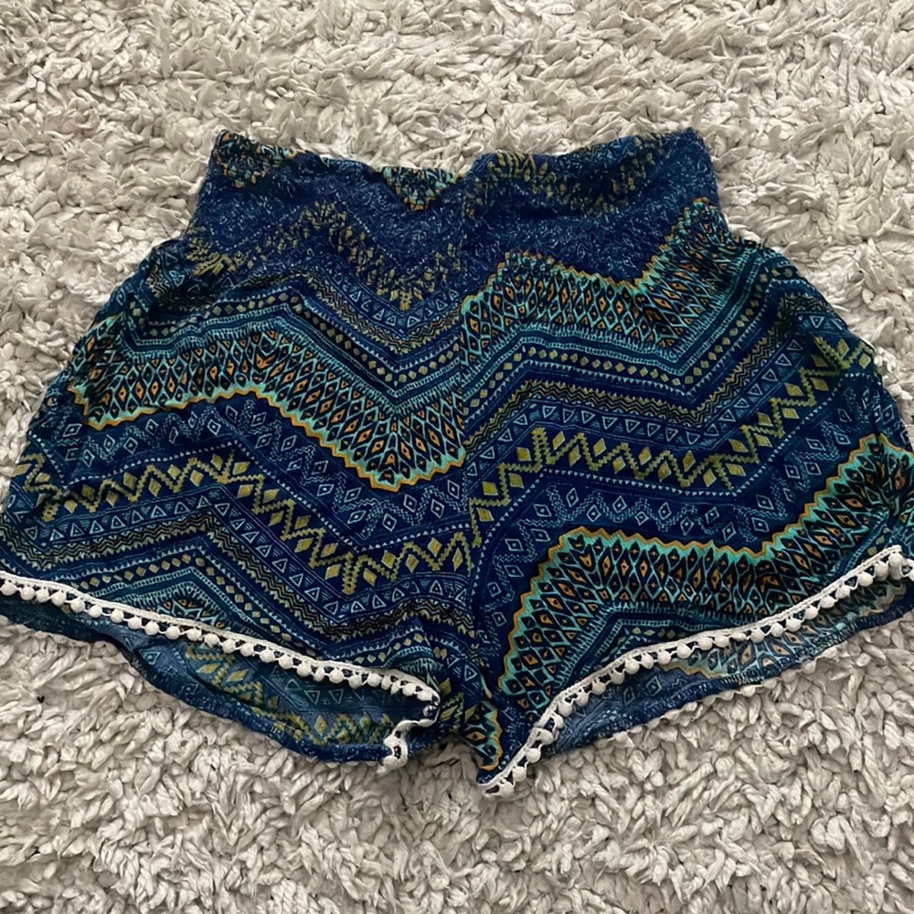 Blue shorts from rue21 in size kids L but could fit size  woman’s xs/s